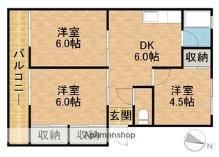 ベルマンション【303号室】の間取り
