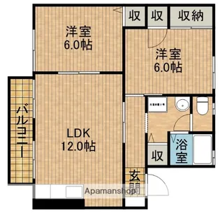 セジュールエマA【2階】の間取り