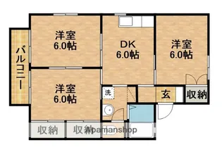 セジュールセゾンA【2階】の間取り