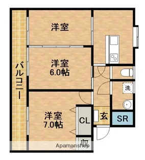 桃花ハイツ【3階】の間取り