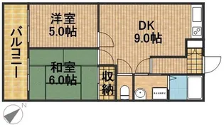ロイヤルヒルズ高丘【2階】の間取り