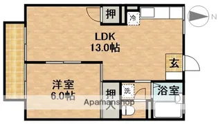 セジュール本町【2階】の間取り