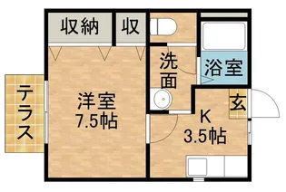 プロヴァンス【1階】の間取り