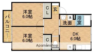 メゾン竹富【2階】の間取り