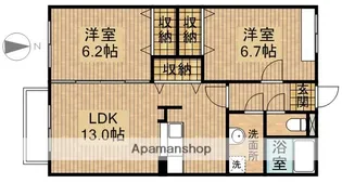 プレズイール【2階】の間取り
