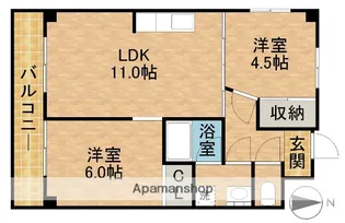 サンレイク和泉【6階】の間取り