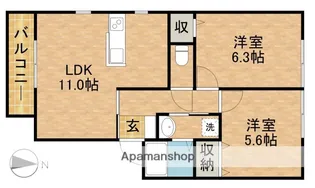 ヴィラパッシオ【2階】の間取り