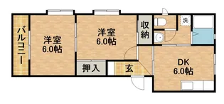 サニープレイス曳馬【1階】の間取り