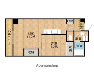 中央ハイツ元浜【3階】の間取り