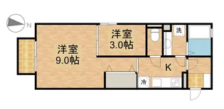 サニーコート丸領B【105号室】の間取り