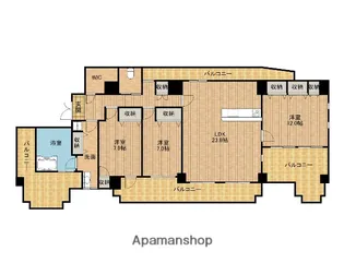 ザ・レジデンス元魚【10階】の間取り