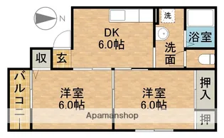 セジュールエマC【2階】の間取り