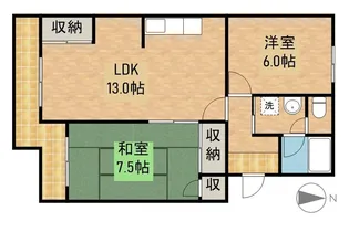 スカイシャトウ城山Ⅱ【2階】の間取り