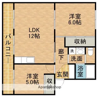 たかみマンション【3階】の間取り