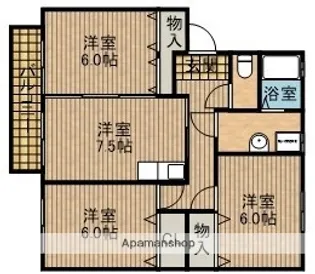 エスポワールミシマB【101号室】の間取り
