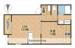 ヴェルデⅠ【201号室】の間取り