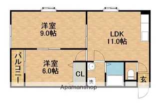 ドーソン【1階】の間取り