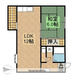 ハイツドリーム 東棟【2B号室】の間取り