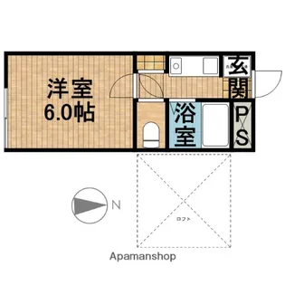ラポール菊川【208号室】の間取り