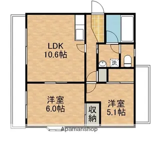 ソレアードⅡ【2階】の間取り