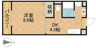 プレジール【101号室】の間取り