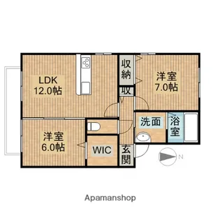 VILLA・RYUTAKUⅡB【2階】の間取り