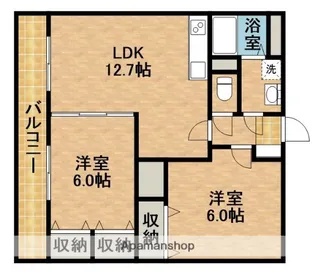 シーダーナイン【1階】の間取り