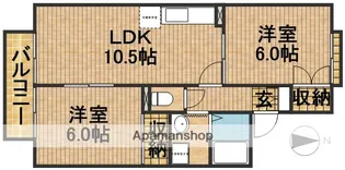 ラ・フレイズ【1階】の間取り