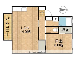 スカイハイツC【2階】の間取り