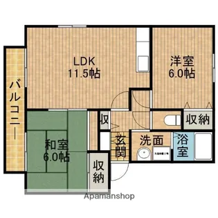 ビオラB【2階】の間取り