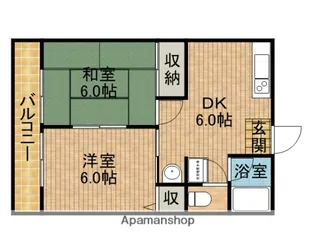 ツインハイムA【1階】の間取り