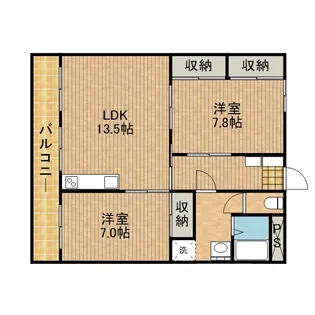コーポラス小石川【3階】の間取り