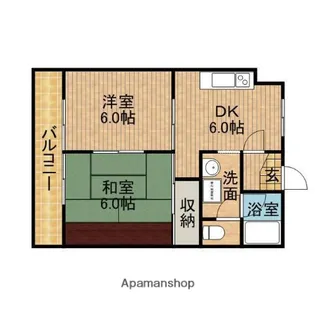 グリーンカネコ【1階】の間取り