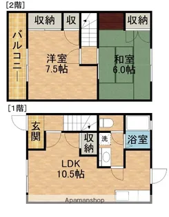 静岡県湖西市吉美【テラスハウス】の間取り