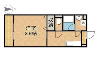 リヴァージュ湖西【103号室】の間取り