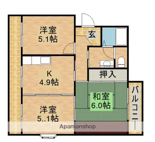 フォレストⅡ【202号室】の間取り
