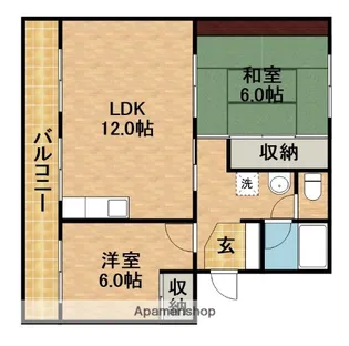 サンハイツ四ツ池B【3階】の間取り