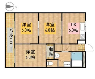 浜北グランドマンション【105号室】の間取り