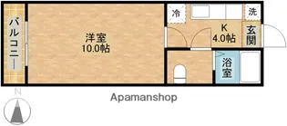 フラットエスB【1階】の間取り