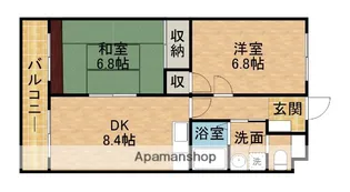 ビューしじみの森【2C号室】の間取り
