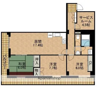 浜松アーバンヒルズ【306号室】の間取り