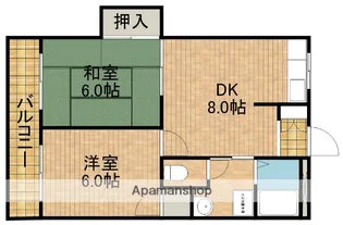 ベルグラーデ城北【406号室】の間取り