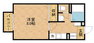 ヴィラ梅小路B【2階】の間取り
