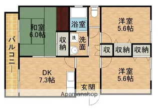ツインプラザA【4階】の間取り