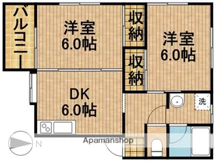 2DKの間取り画像