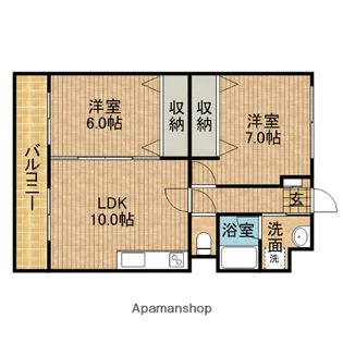 ドゥ・ラニッシュ【2階】の間取り