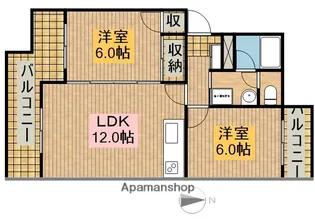 サントピアⅡ【3階】の間取り