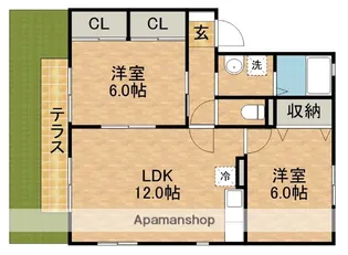 チェリーハウスⅡ【1階】の間取り