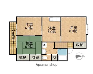 セジュールクレスト【2階】の間取り