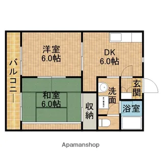 プロヴァンス【1階】の間取り